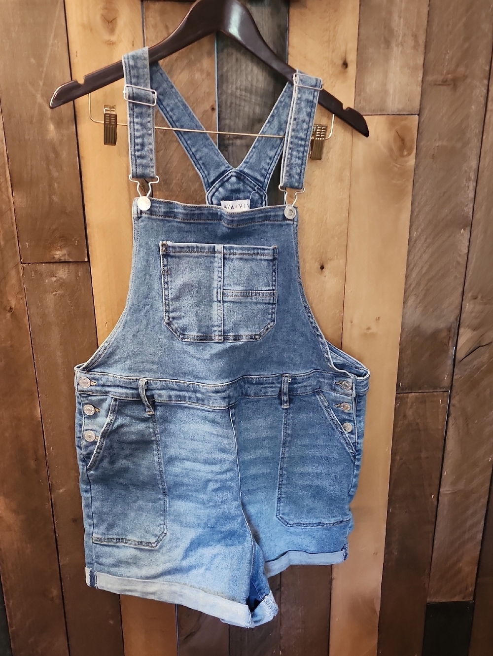 Ava & Viv Classic Blue Denim Overalls Size Youth 18